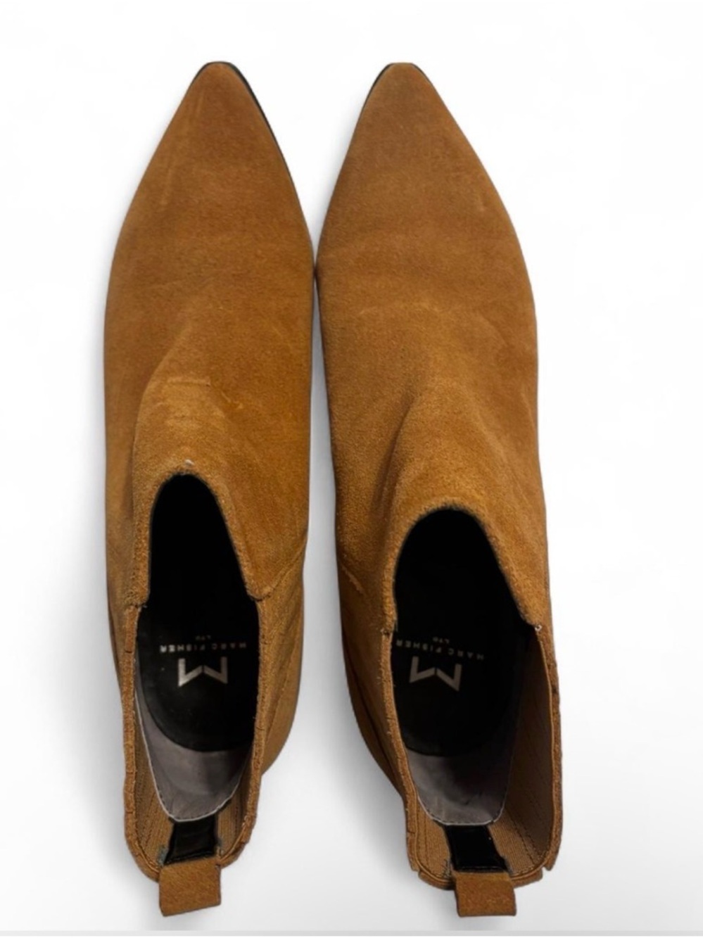 Marc Fisher LTD Yarita Suede Western Yarita  Ankle Pull On Booties Brown Size 9 - Picture 3 of 7